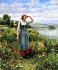 A Field of Flowers by Daniel Ridgway Knight